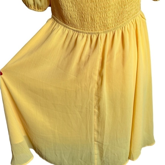 Byinns Sweetheart Neckline Dress Smocked Puff Short Sleeve Dress Size Large - Picture 11 of 17